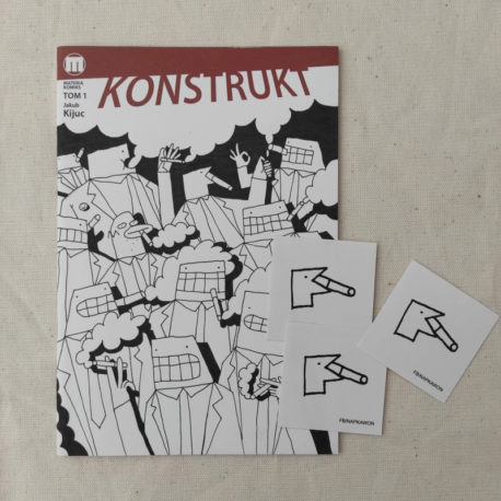 01 krzysztof nowak, komiks, konstrukt 1, kijuz, blank cover, nibyci